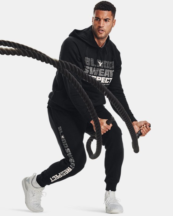 Men's Project Rock Rival Fleece Joggers in Black image number 0